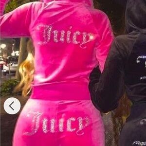 NWT JUICY COUTURE Women's Pink Hoodie Tracksuit Set